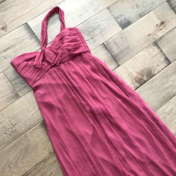 Amsale Dresses & Skirts - Amsale Silk Chiffon One Shoulder Long Dress 8